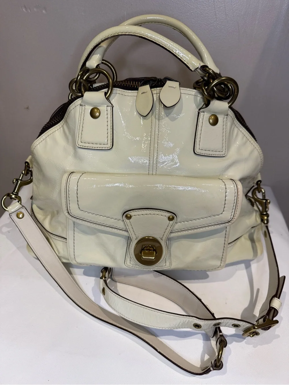 Coach Francine with Legacy Lining Brass Hardware Calf Leather 2008 12295 - Picture 3 of 11